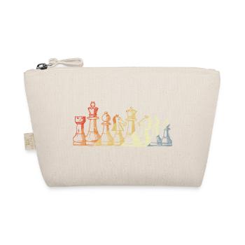 Vintage Chess Pieces Sketch - Organic Pouch - nature - Front