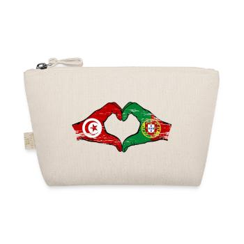 Tunisie Portugal Drapeau Mains Coeur Forme Utilisé - Trousse biologique - nature - Devant