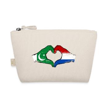 Pakistan Holland Flagge Haende Herzform - Bio-Täschchen - Natur - Vorne
