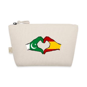 Pakistan Spanien Flagge Haende Herzform - Bio-Täschchen - Natur - Vorne
