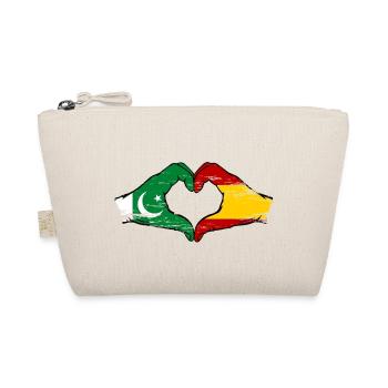 Pakistan Espagne Drapeau Main Coeur Forme - Trousse biologique - nature - Devant