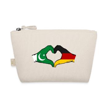 Pakistan Germany Flag Hands Heart - Organic Pouch - nature - Front