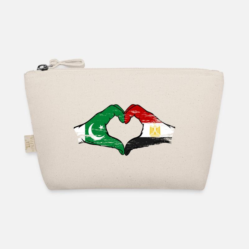 Pakistan Égypte Drapeau Mains Coeur Forme Trousse biologique