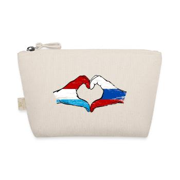 Luxembourg Russie drapeau mains forme coeur utilisé - Trousse biologique - nature - Devant