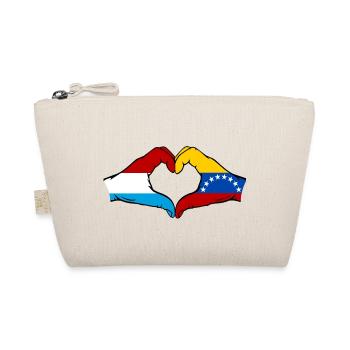 Luxembourg Venezuela Flag Hand Heart Shape - Organic Pouch - nature - Front