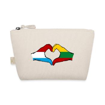 Luxemburg Litauen Flagge Haende Herzform - Bio-Täschchen - Natur - Vorne