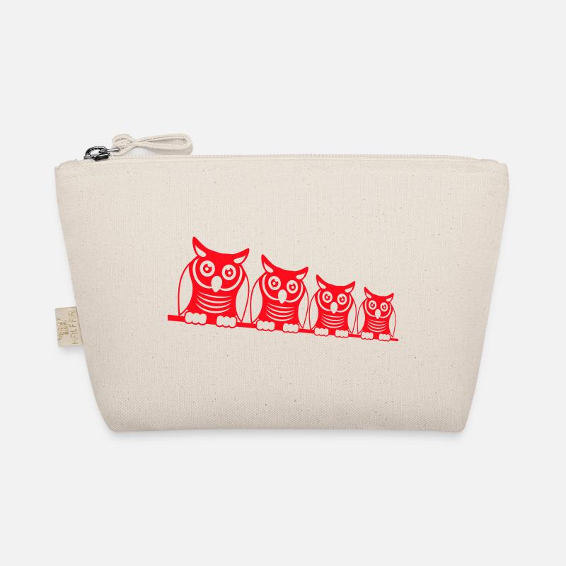 4 Owls Bird Four Friends Row Eagle Owl Crew Team Cute Organic Pouch