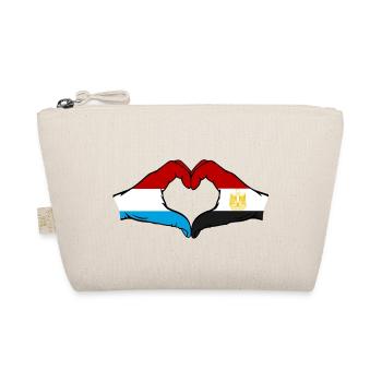 Luxembourg Egypt Flag Hands Heart Shape Used - Organic Pouch - nature - Front