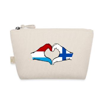 Luxembourg Finlande Drapeau Mains Coeur Forme - Trousse biologique - nature - Devant