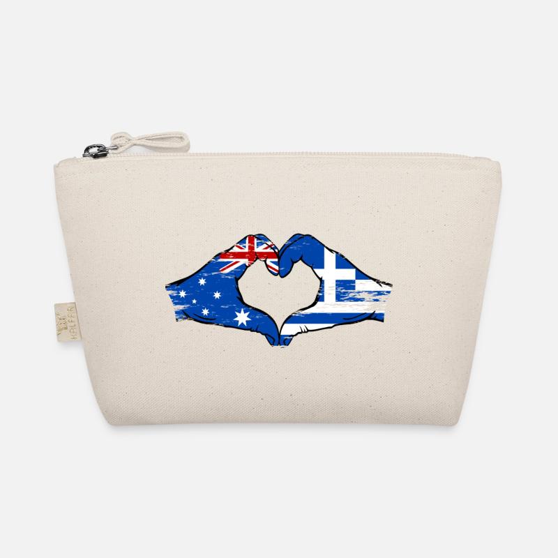 Australie Grèce Drapeau Mains Coeur Forme Trousse biologique