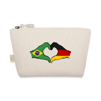 Brésil Allemagne Drapeau Main Coeur Forme - Trousse biologique - nature - Devant