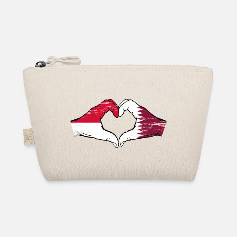 Drapeau Monaco Qatar main coeur Utilisé Trousse biologique