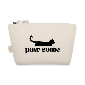 Paw-Some! T Shirt für alle Katzen-Fans - Bio-Täschchen - Natur - Vorne