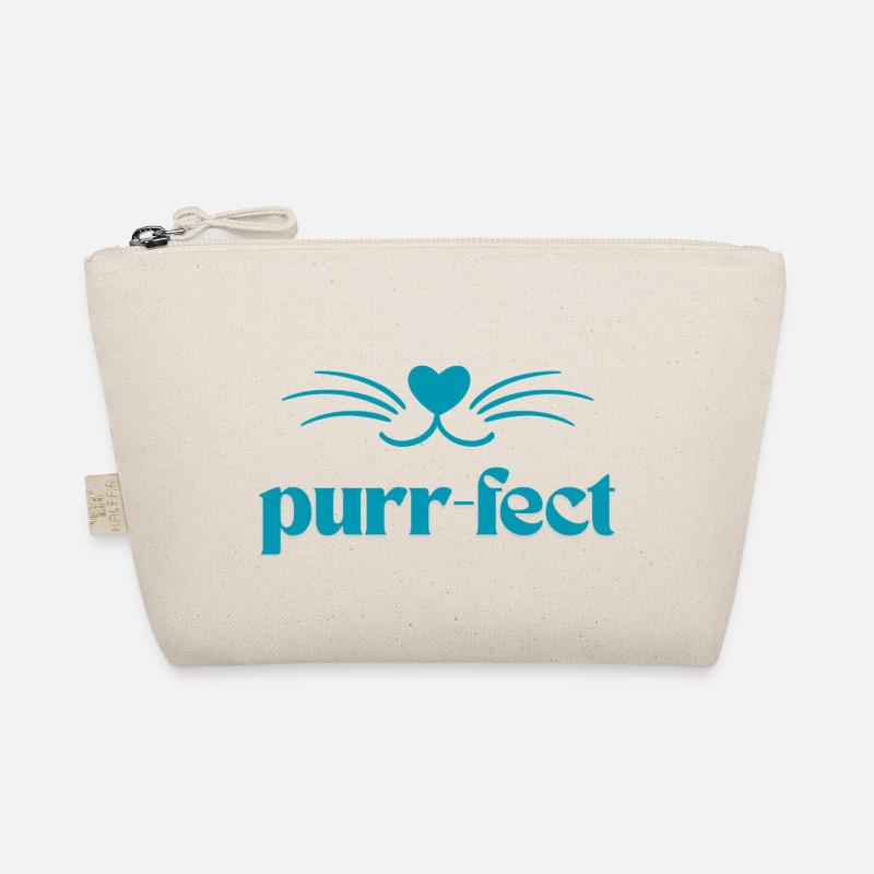 Purr-Fect / Katzen T Shirt mit süßen Schnurrharren Bio-Täschchen