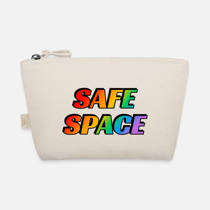 Safe Space Regenbogen Text LGBT Pride Monat Bio-Täschchen