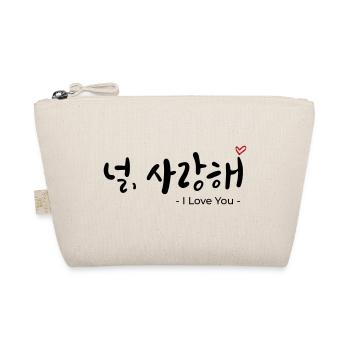 널, 사랑해 - Chemise Korean Love Design - je t’aime - Trousse biologique - nature - Devant