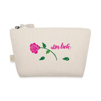 all the best with a rose - Organic Pouch - nature - Front