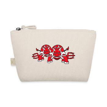 2 Turtle Devil Hell Team Evil Demon Friends - Organic Pouch - nature - Front