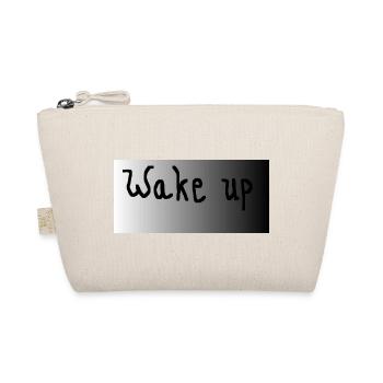 Wake up- schwarz weiß grau - Bio-Täschchen - Natur - Vorne