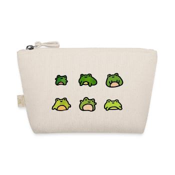 Adorable Cartoon Frogs - Organic Pouch - nature - Front