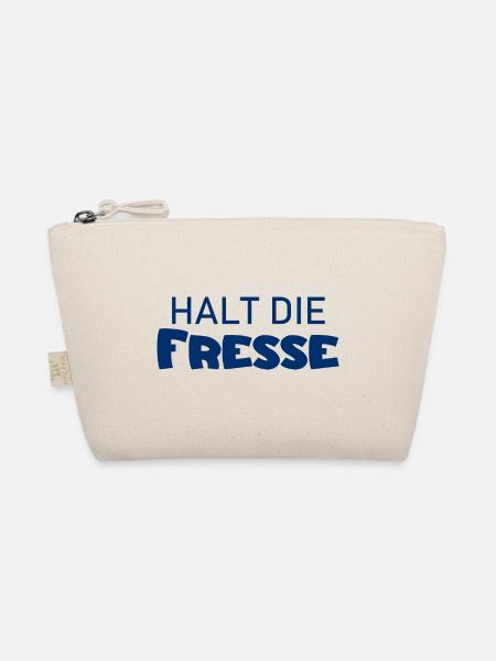 Halt die Fresse - Cooler Spruch - Schweigen - Bio-Täschchen - Natur - Vorne