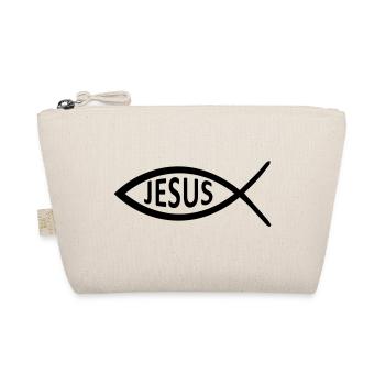 jesus fisch symbol - Bio-Täschchen - Natur - Vorne