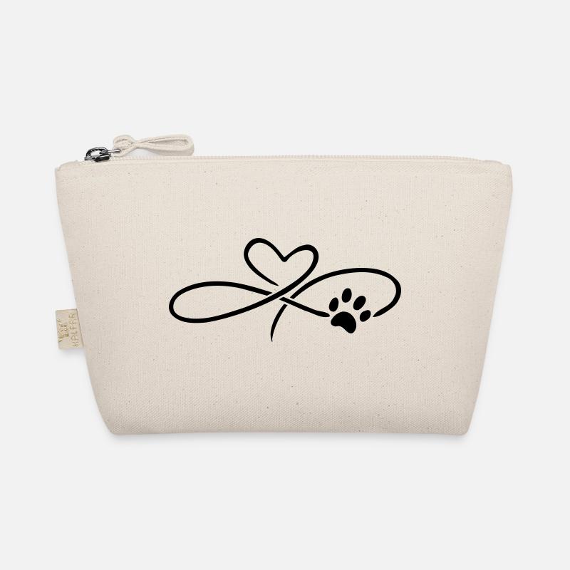 Coeur infini avec patte chien chat Trousse biologique