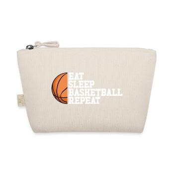 Eat Sleep Basketball Wiederholen Sie Mädchen Junge - Bio-Täschchen - Natur - Vorne