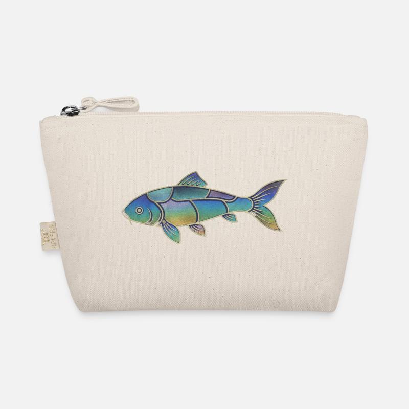 Gradient Pattern Iridescent Koi Fish Organic Pouch