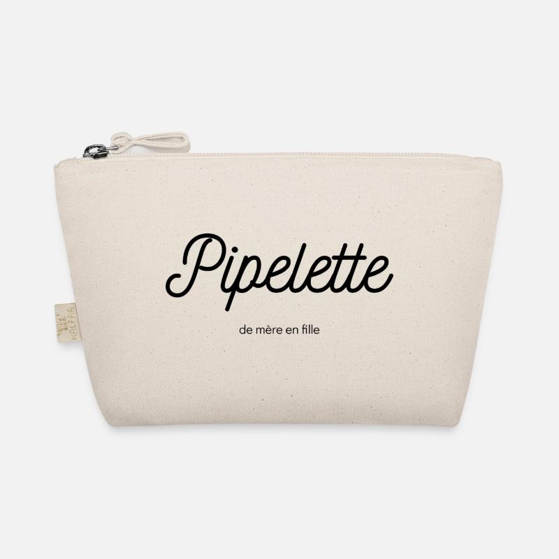 Pipelette_ von der Mutter zur fille_noir - Bio-Täschchen - Natur