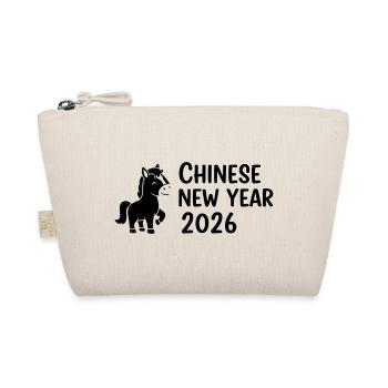 Chinese New Year 2026 Pferd –  Neujahrsdesign - Bio-Täschchen - Natur - Vorne