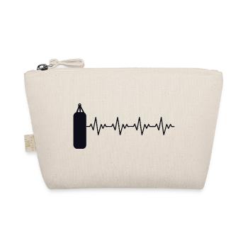 Boxsack Boxer Boxerin Boxen EKG Herzschlag - Bio-Täschchen - Natur - Vorne