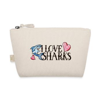 J’adore les requins en gras - Trousse biologique - nature - Devant