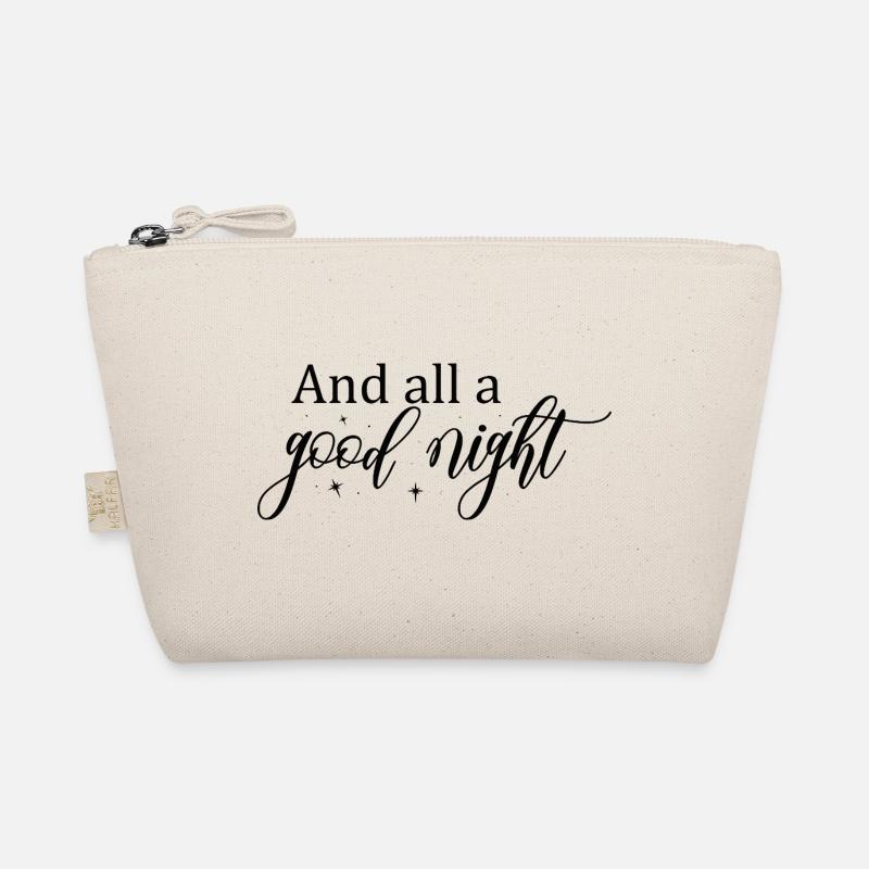 Good Night Script with Stars Organic Pouch