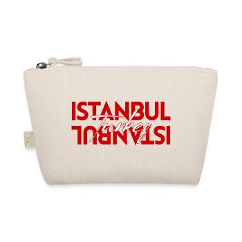 Modern Istanbul Turkey Mirrored Typography Art - Organic Pouch - nature - Front