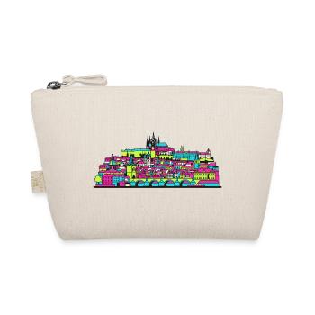 Prague City Skyline Charles Bridge Modern Art - Organic Pouch - nature - Front