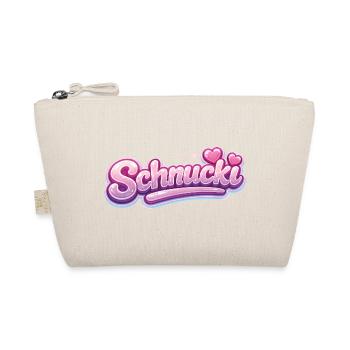 Schnucki Pink Bubble Schrift - Bio-Täschchen - Natur - Vorne