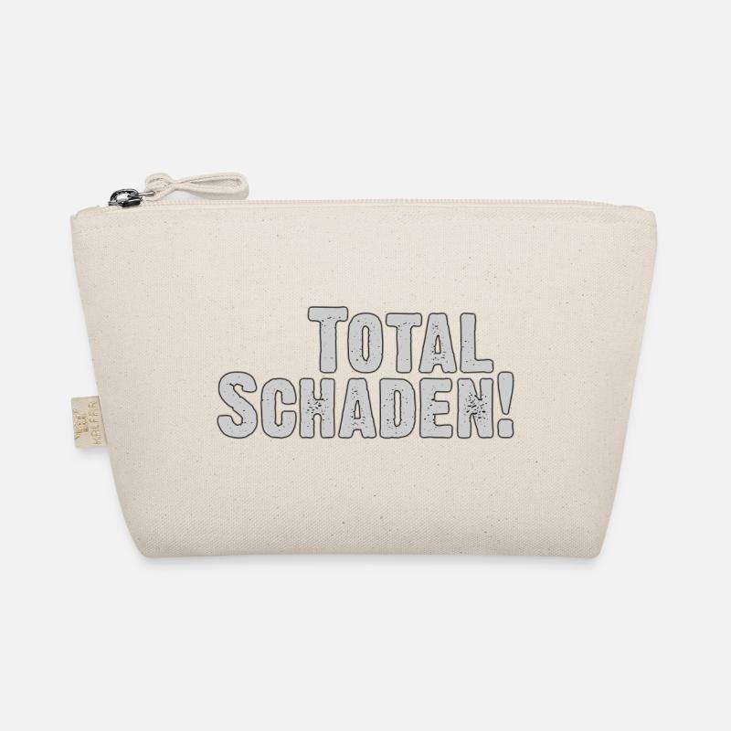 Total Schaden! Distressed Text Bio-Täschchen