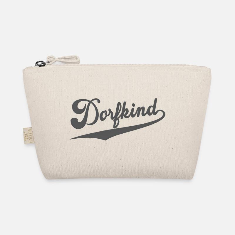 Dorfkind Design – Retro Script Logo mit Schwung Bio-Täschchen