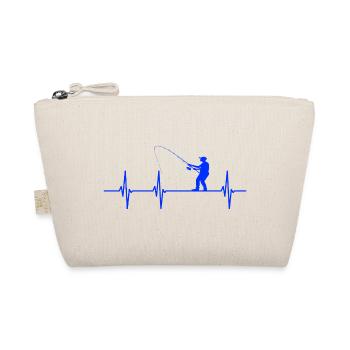 Angeln Herzschlag Ekg Angelrute - Bio-Täschchen - Natur - Vorne