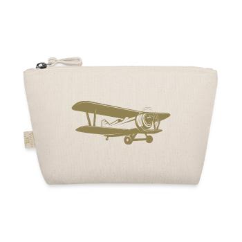 Biplane Pilot Retro Minimalist - Organic Pouch - nature - Front