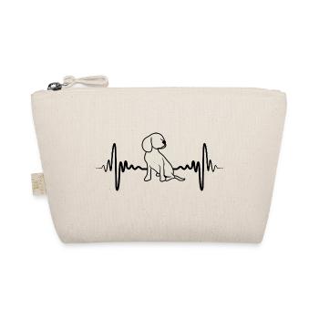 Hundewelpe EKG Herzlinie - Bio-Täschchen - Natur - Vorne