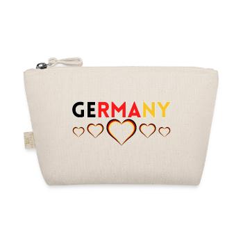 Germany German Football Soccer Ball Travel Retro - Organic Pouch - nature - Front