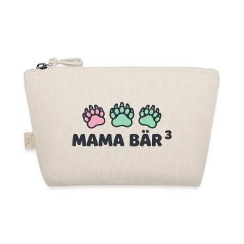 Mama Bear 3 Bear Paw Mother of Three - Organic Pouch - nature - Front