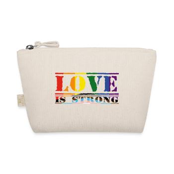 Love Is Strong Rainbow Style LGBTQ - Trousse biologique - nature - Devant