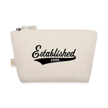 Established 2006 (Year of Birth, Birthday / Black) - Organic Pouch - nature - Front