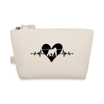 Monkey Heartbeat Heart - Organic Pouch - nature - Front