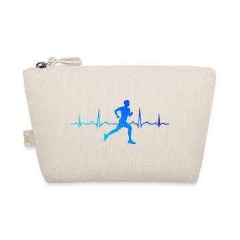 Geschenkidee für einen Running mit Running - Bio-Täschchen - Natur - Vorne
