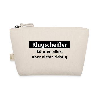 Klugscheißer Spruch: Alles, aber nichts richtig - Bio-Täschchen - Natur - Vorne