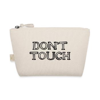 DON'T TOUCH handgezeichnet - Bio-Täschchen - Natur - Vorne